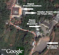 Aerial view of Idagunji Vinayaka Devasthana